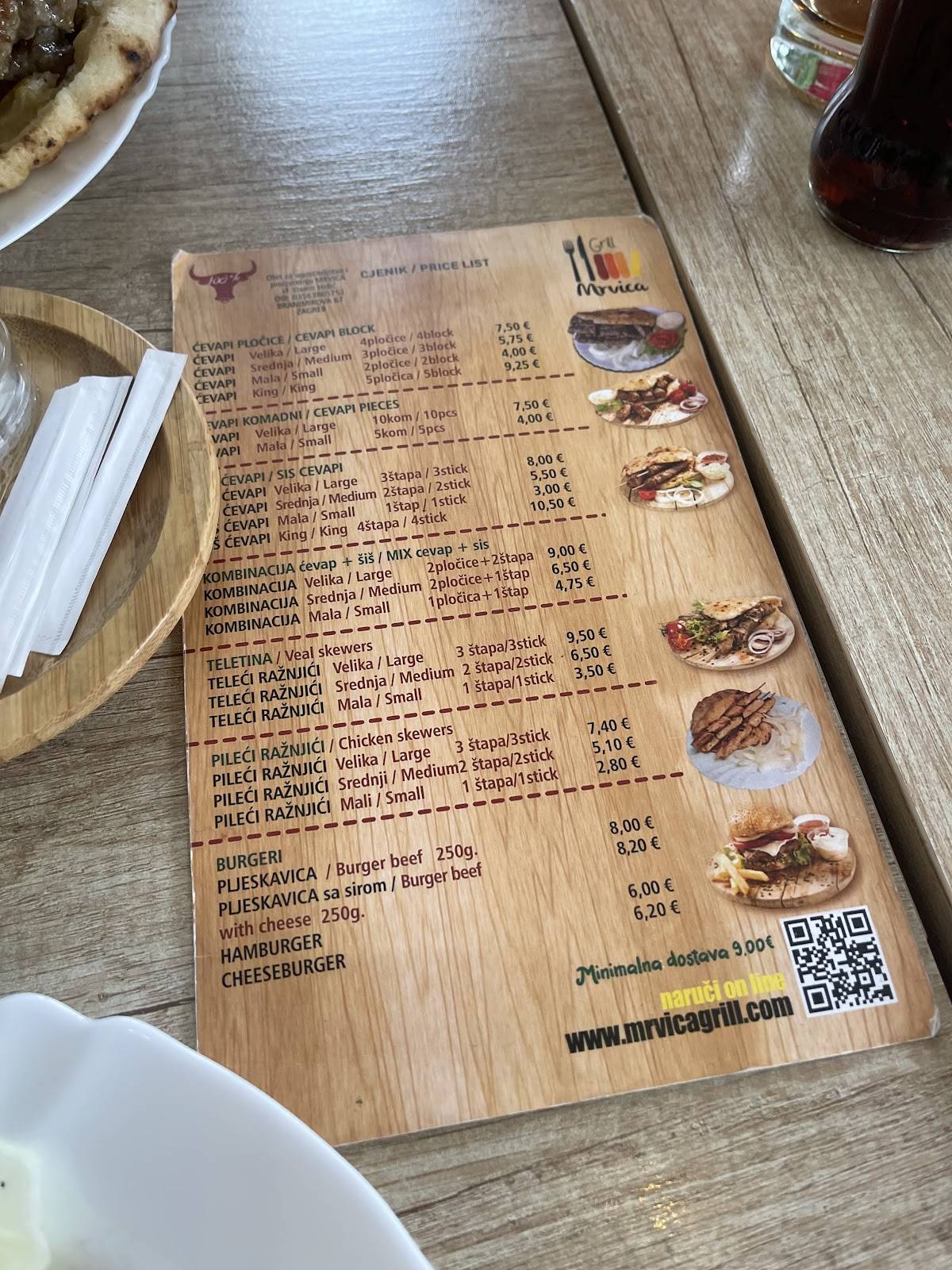 Menu di Mrvica Grill 