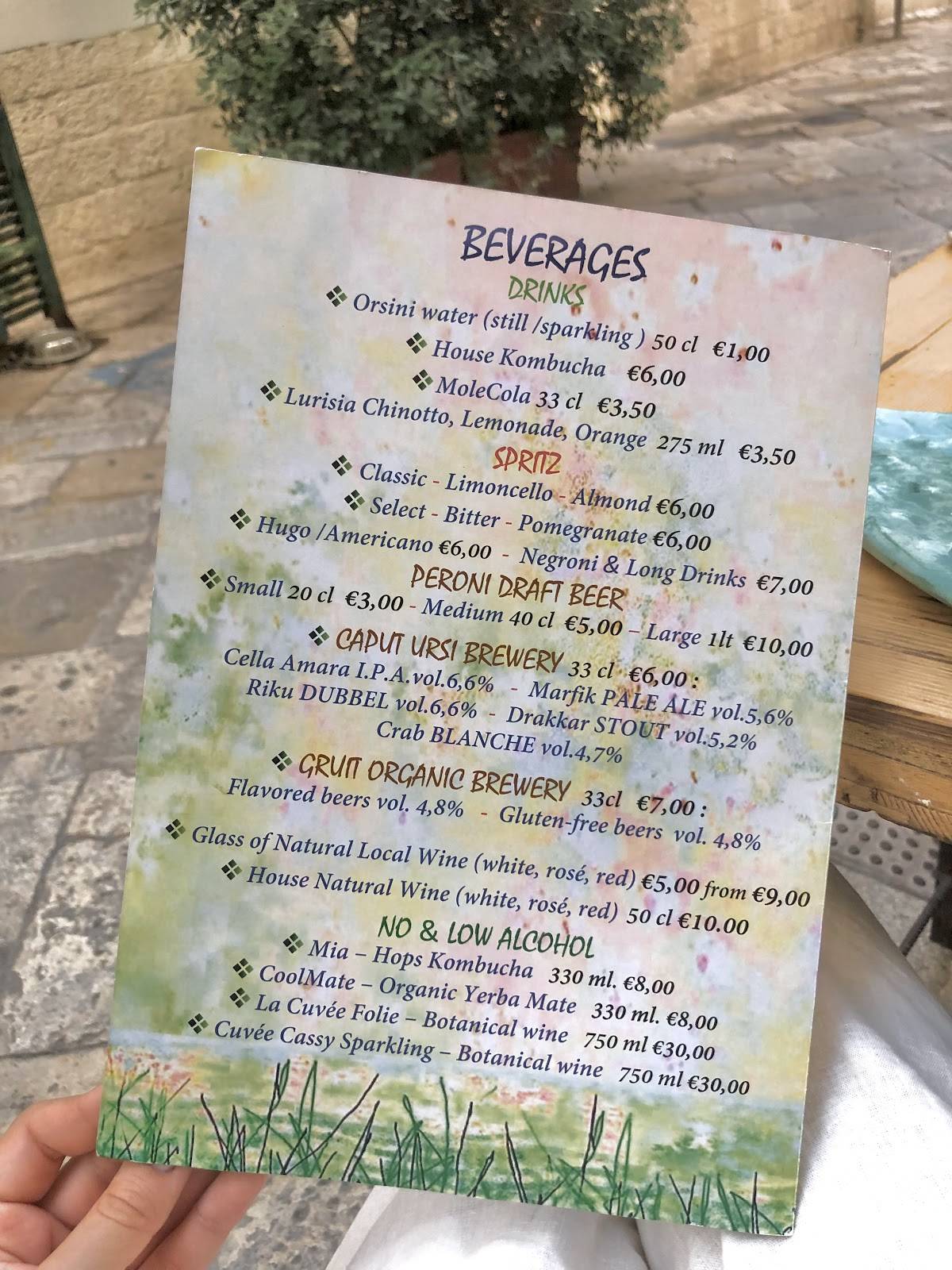 Menu di Munz Munz biOstrot 