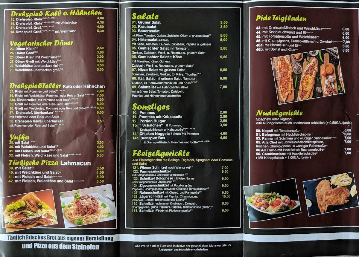 Rezensionen Für Nazar Kebap Und Pizza Zweibrücken Menu at Nazar Kebap & Pizza, Schwalbach