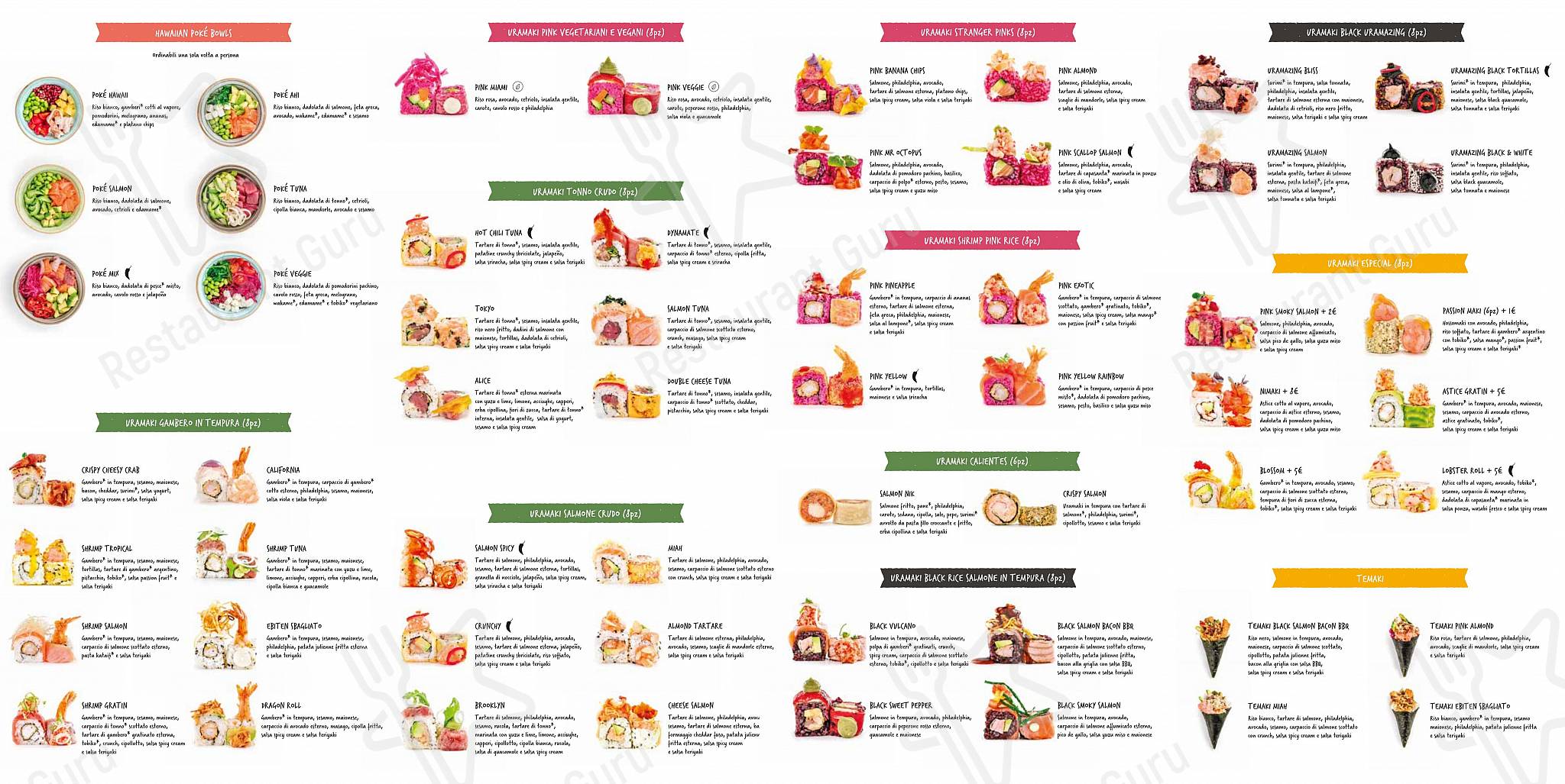 Menu di NIMA Sushi (Milano - Corso Sempione) - Takeaway Menu