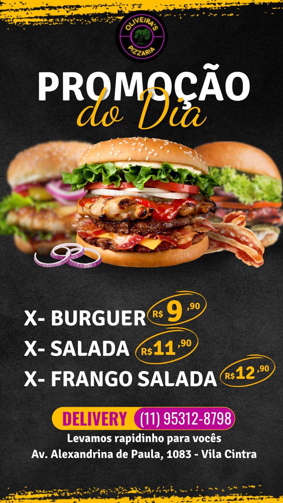 Oliveira`s Pizzaria - Pizzaria, Vila Nova Cintra em Mogi cardápio