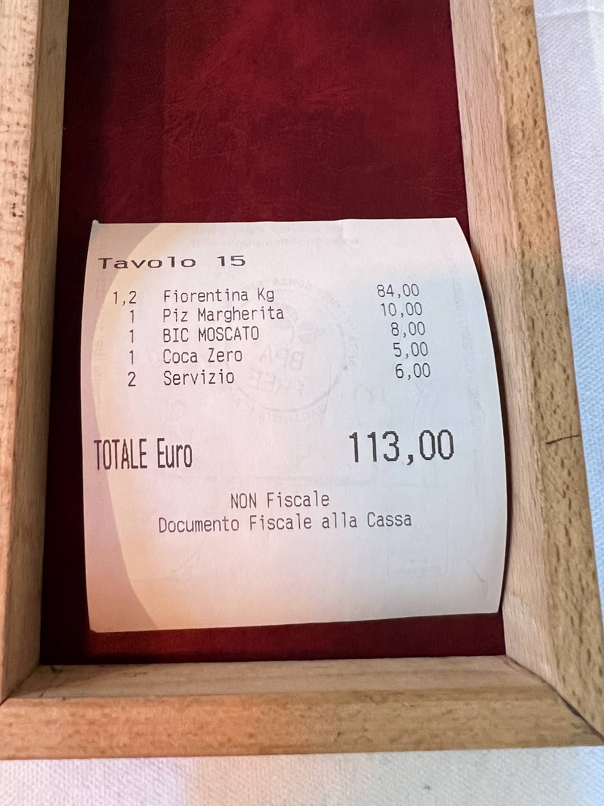 Menu di Osteria Bacco 