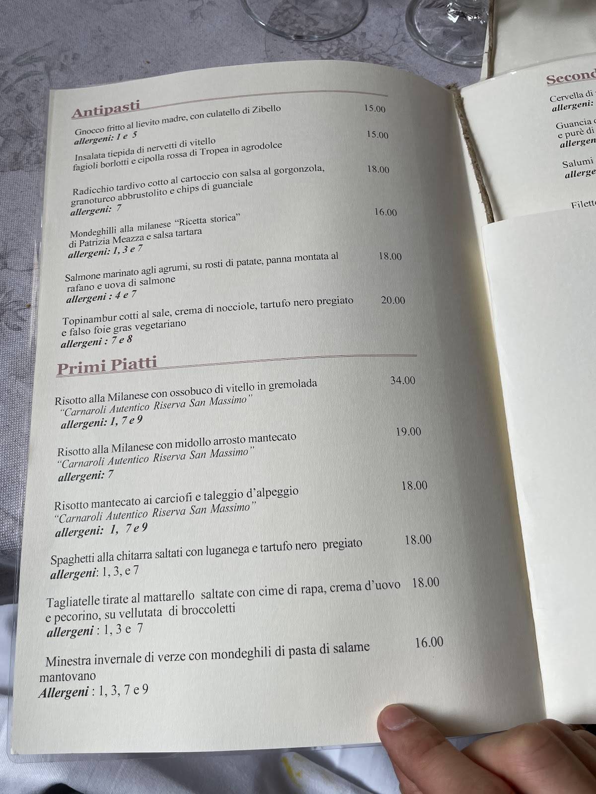 Menu di Osteria Del Ponte 