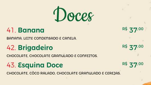 Padaria Portuguesa cardápio