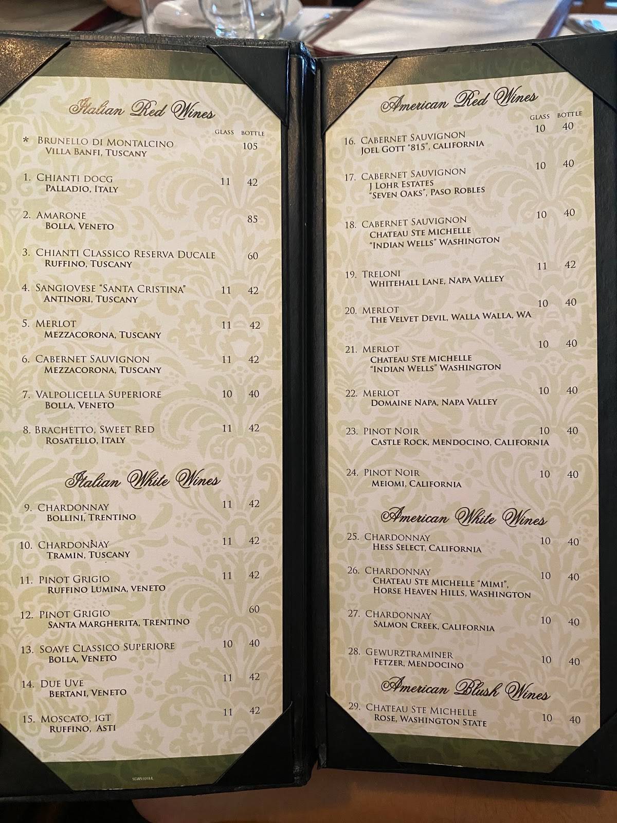 Menu At Paesano Ristorante Italiano Restaurant Aiea