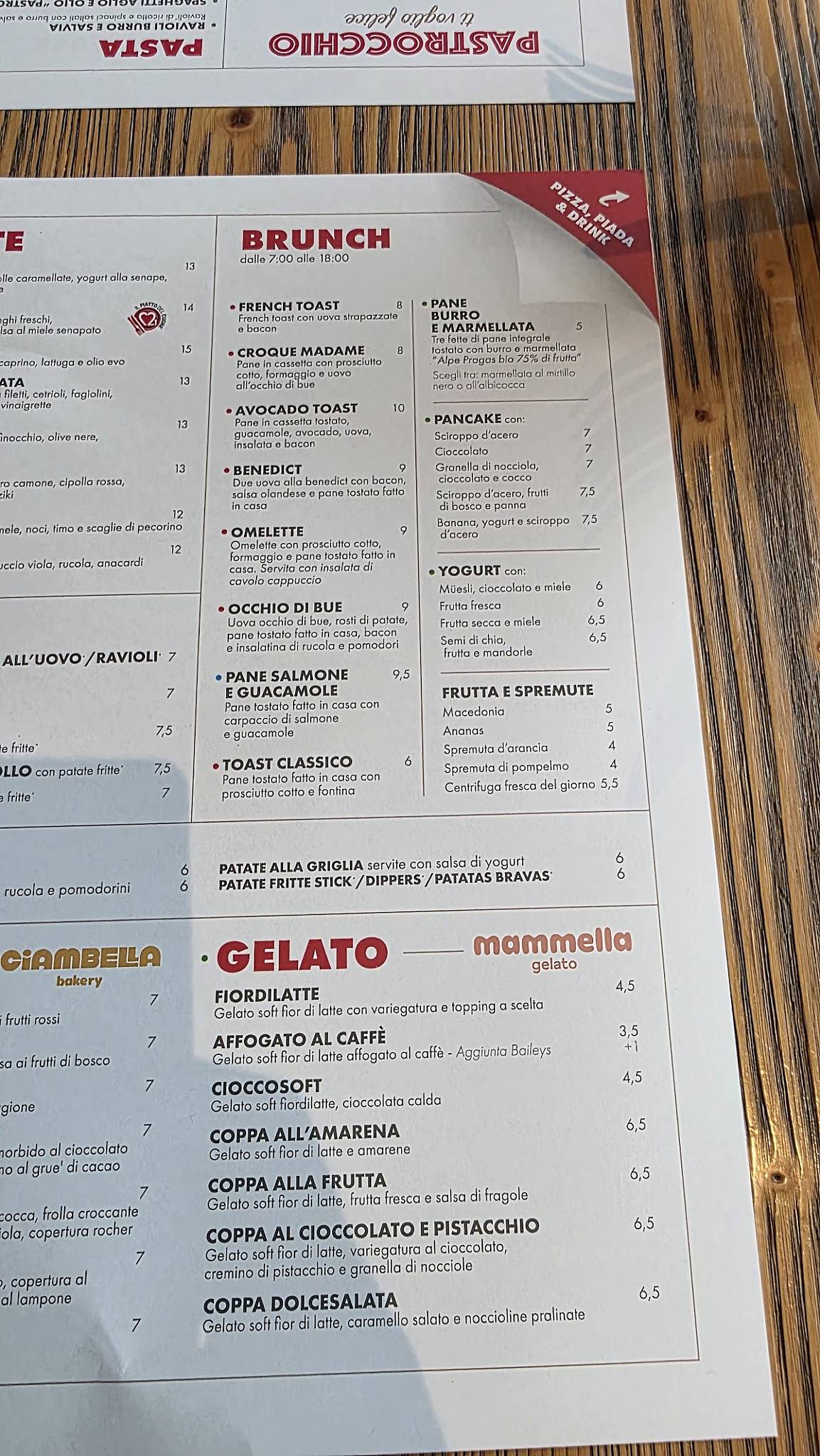 Menu di Pastrocchio 