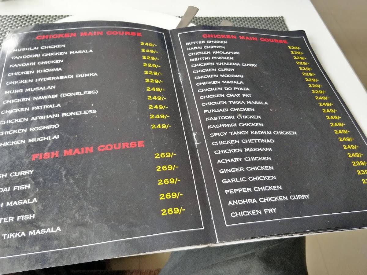 Pepper Tree Restaurant menu