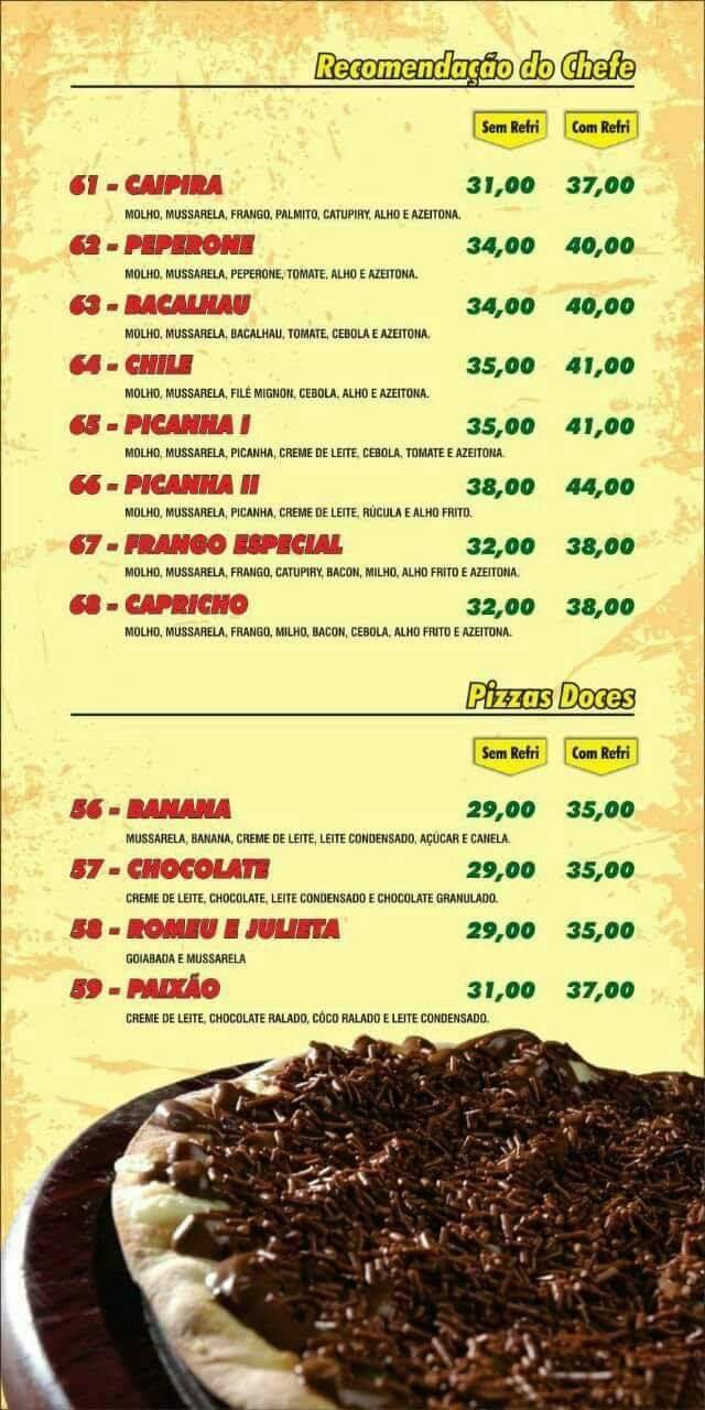 Pizzaria Donatello cardápio