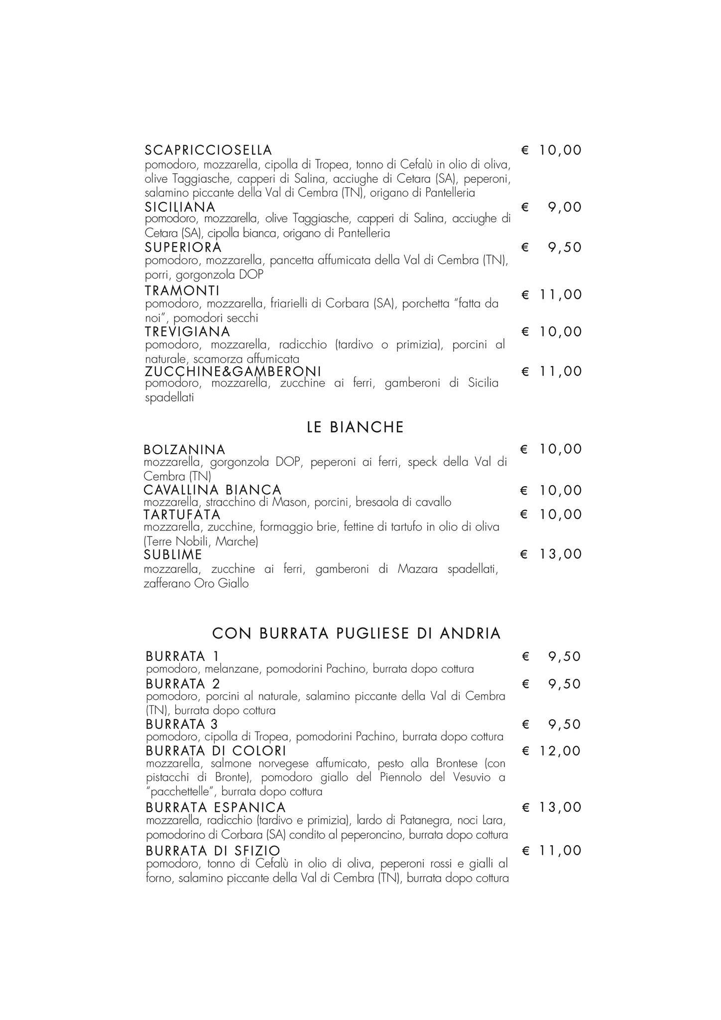 Menu di Pizzeria Da Ludovico 