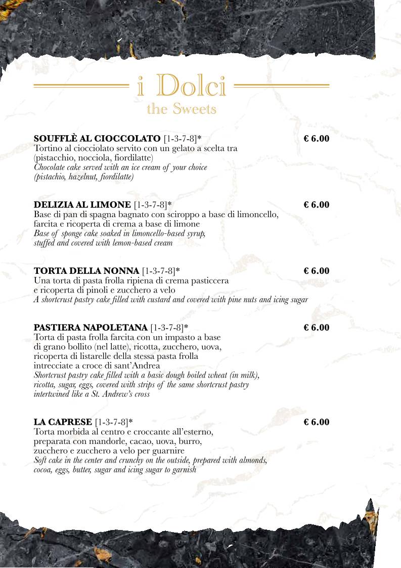 Menu di Pizzeria Grume Milano