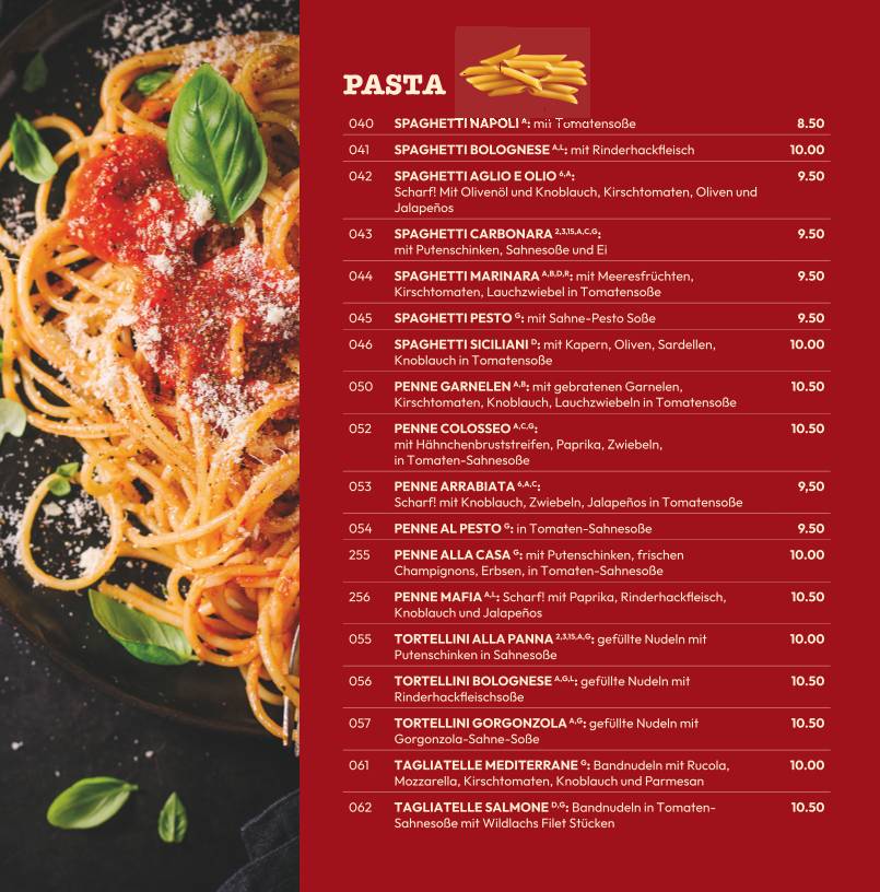 Menu de Pizzeria Libretto Rodgau