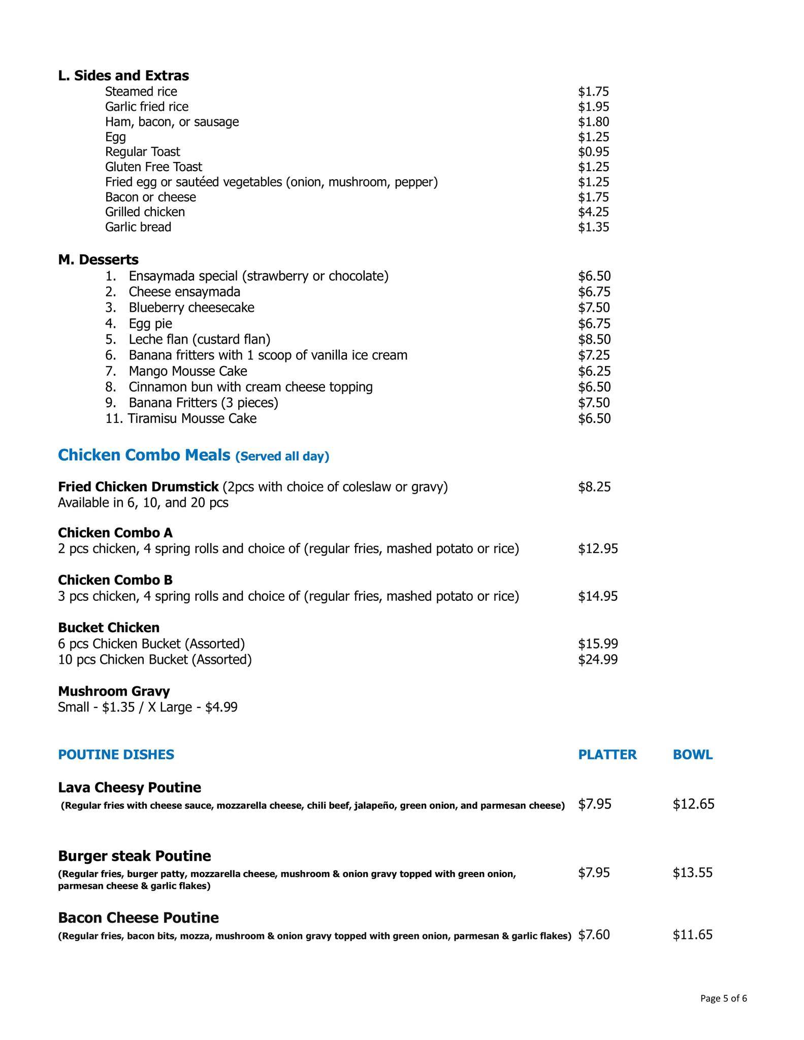 Menu at Potpourri of Flavours restaurant, Altona
