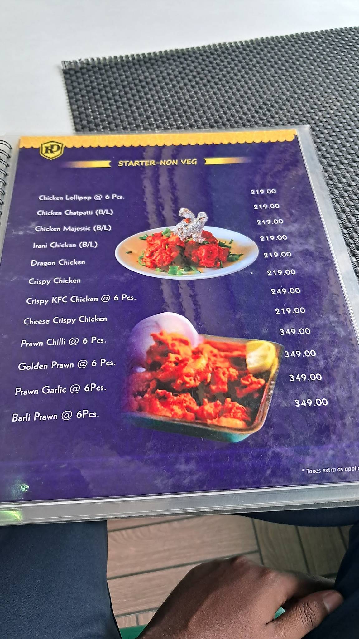 RAJDARBAR Restaurant menu