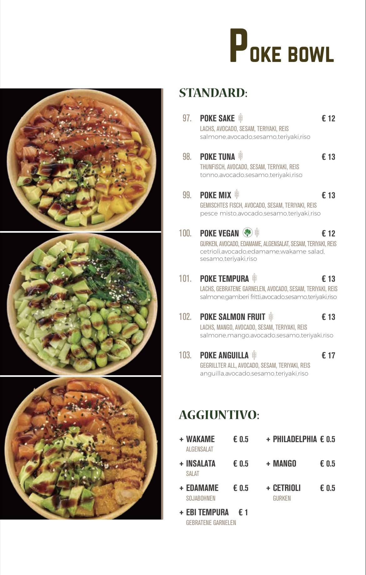 Menu di RICE&CREAM （SUSHI RESTAURANT） 