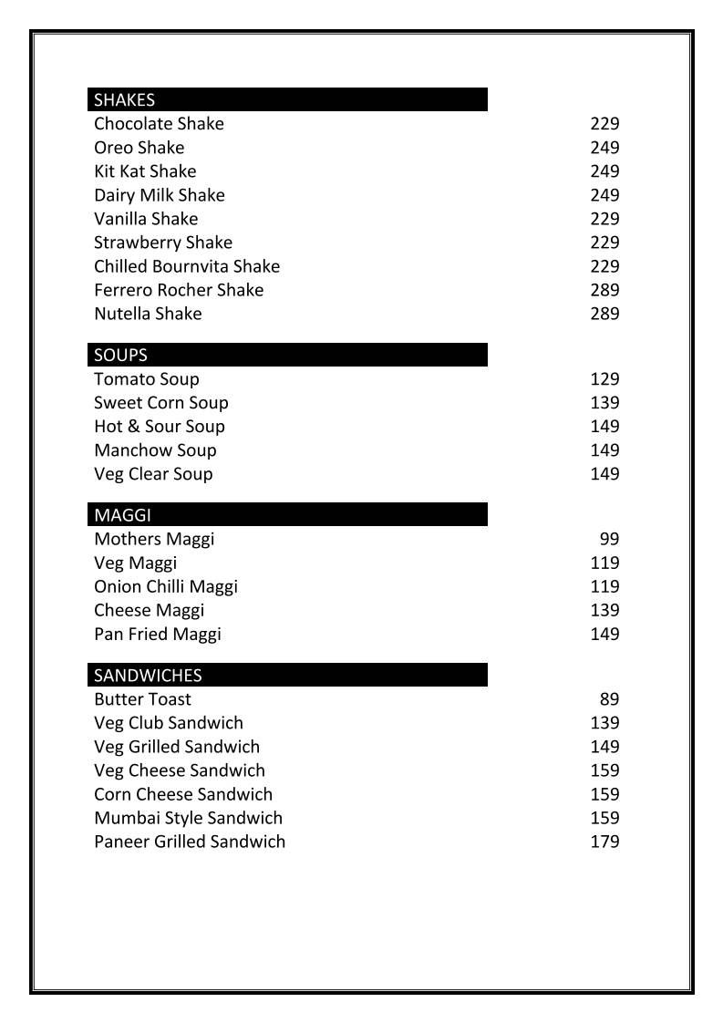 ROLLACOSTA menu