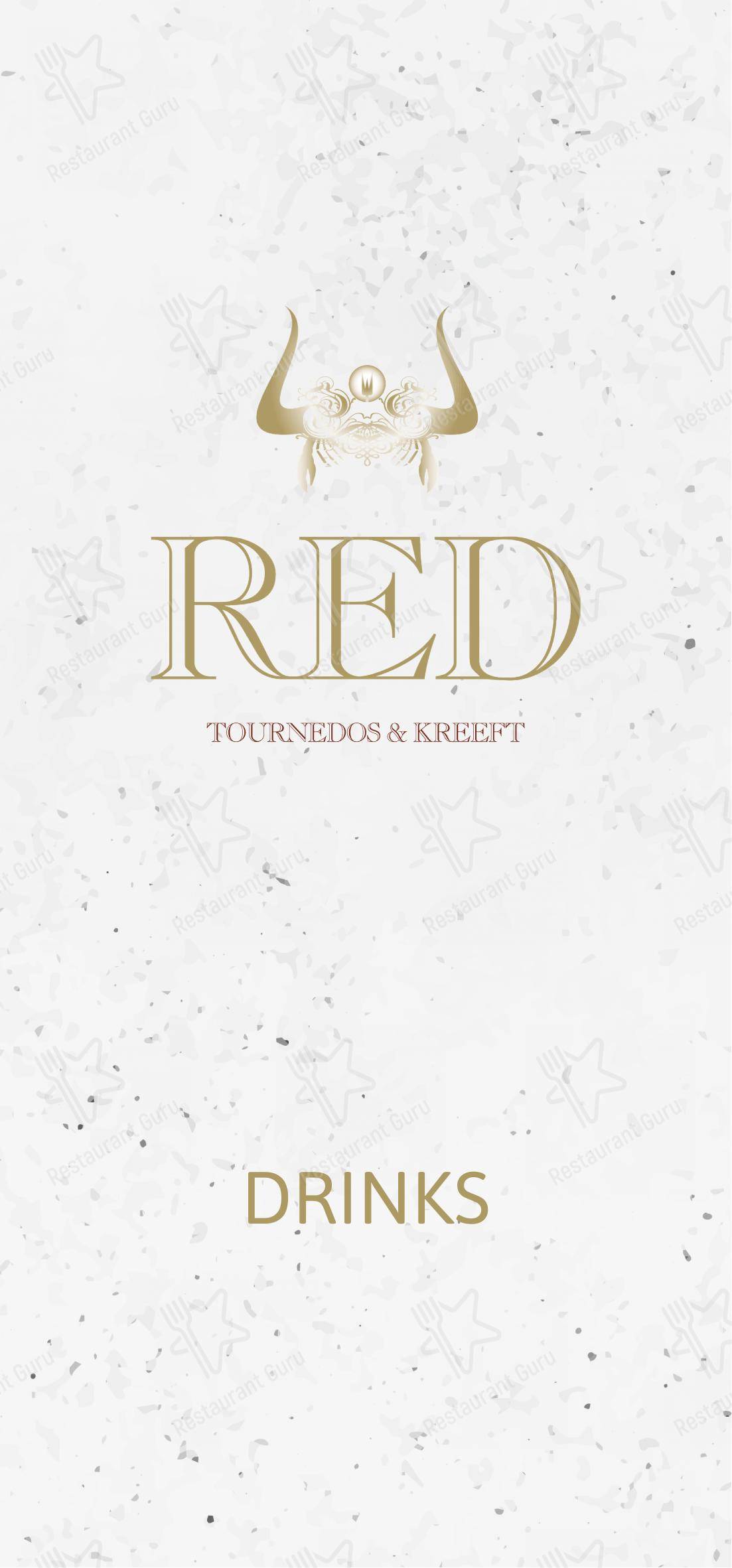 Catering Menu pour Restaurant Red dans Amsterdam