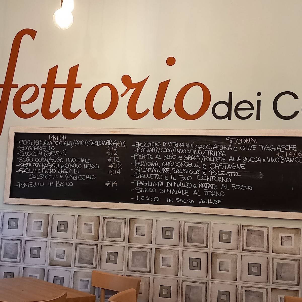 Menu di Refettorio dei Colli OSTERIA 