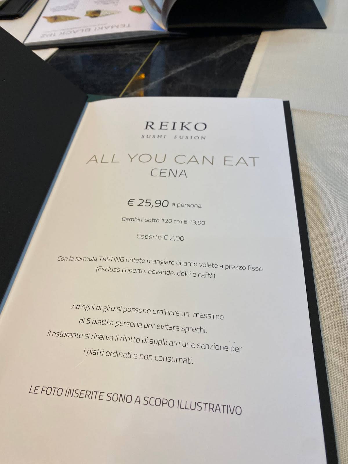 Menu di Reiko Sushi - Almè 