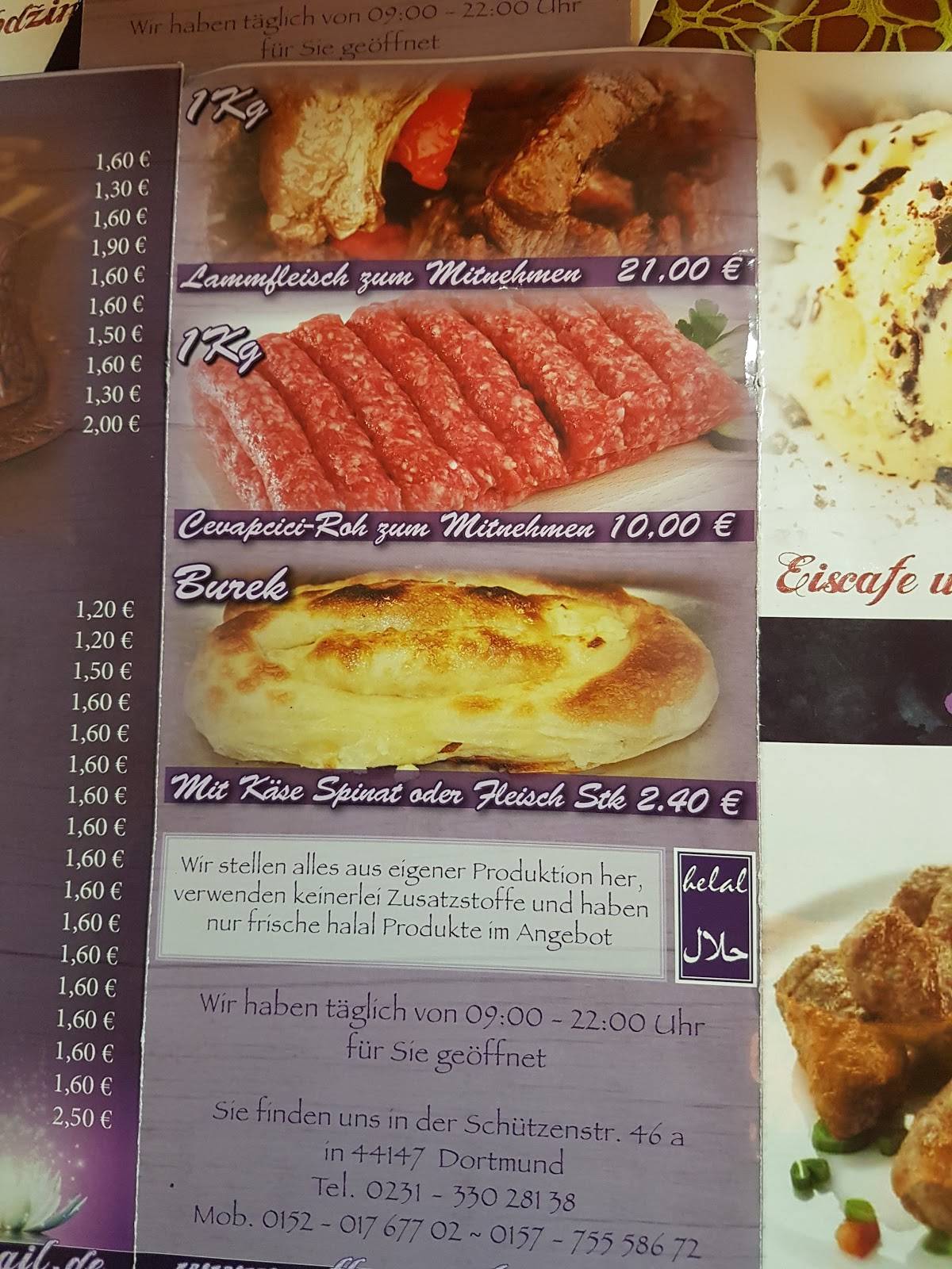 Menu de Restaurant Aida