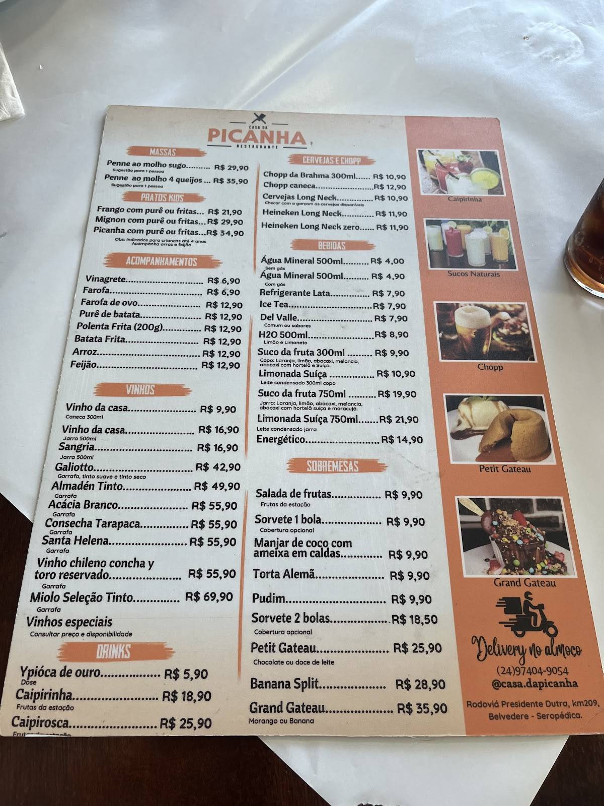 Restaurante Casa da Picanha cardápio