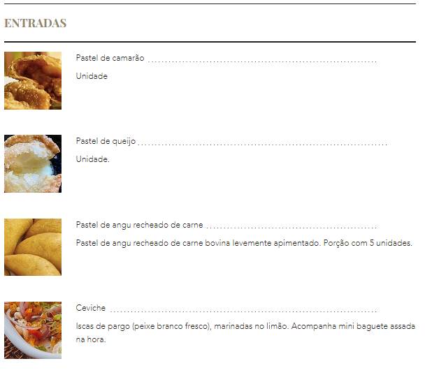 Restaurante Gisele Gastronomia Brasileira Peixes e Frutos do Mar Delivery cardápio