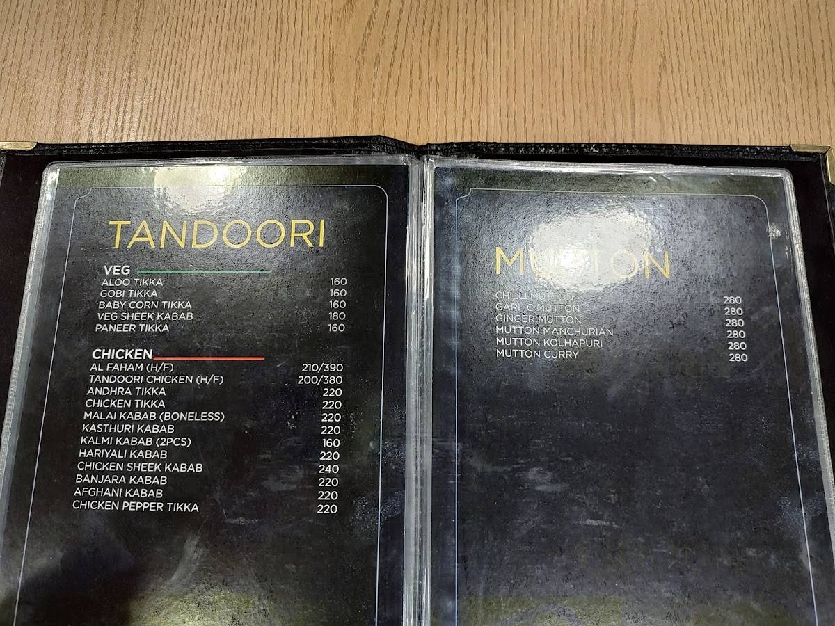 Restorite Restuarant menu