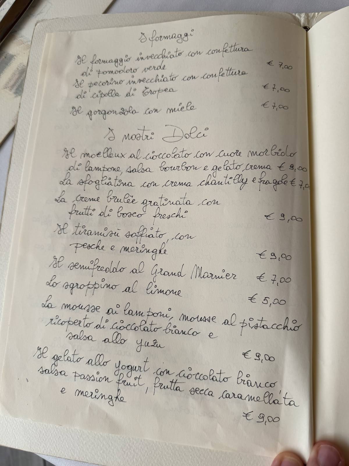 Menu di Ristorante Cencio 