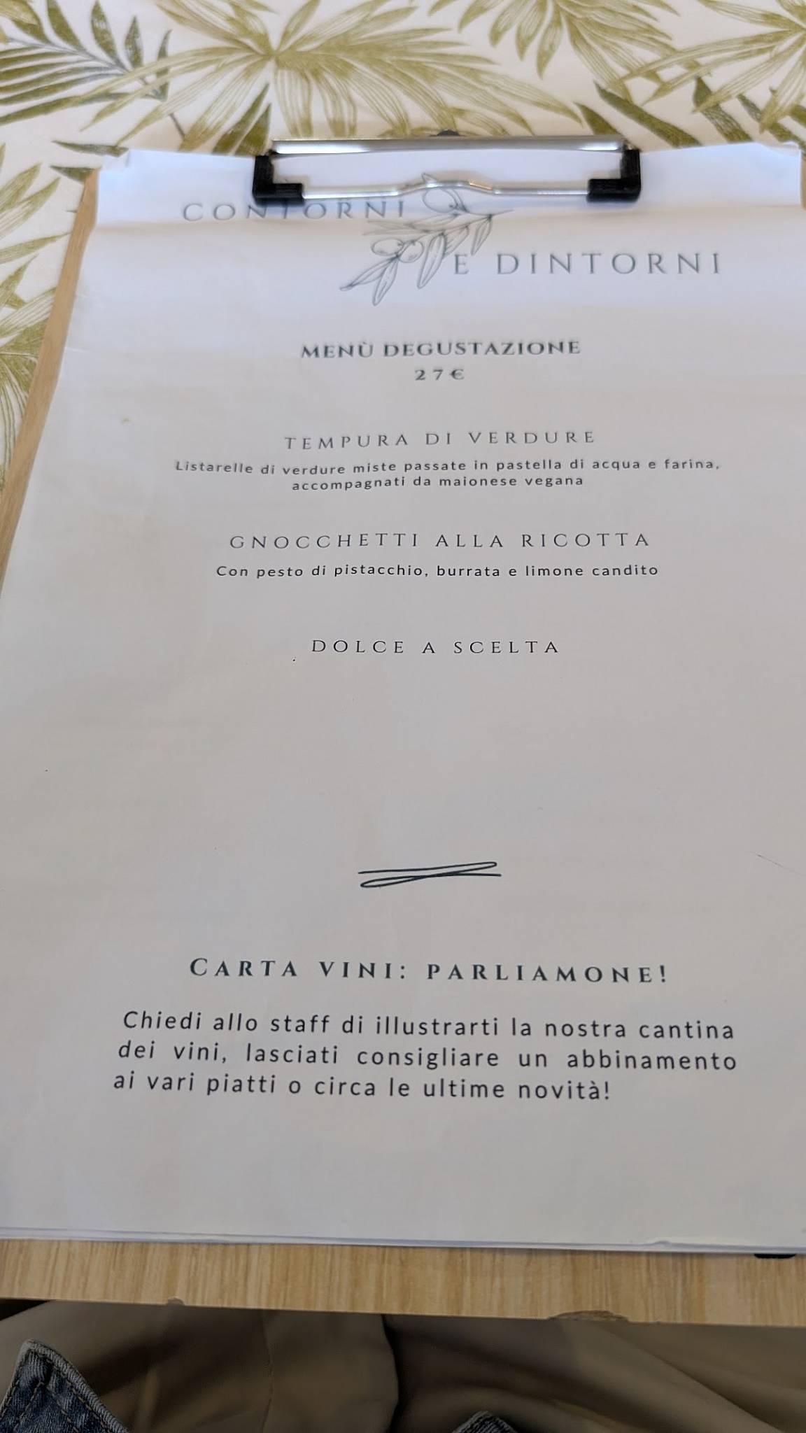 Menu di Ristorante Contorni E Dintorni 