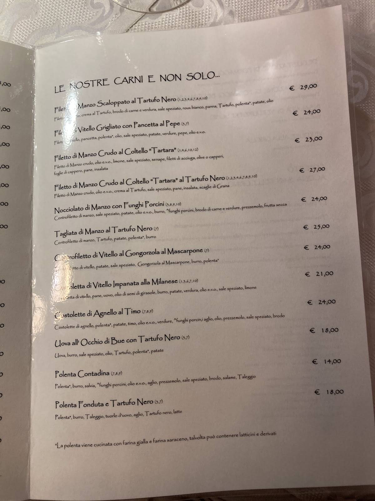 Menu di Ristorante Commercio Mas-cì 
