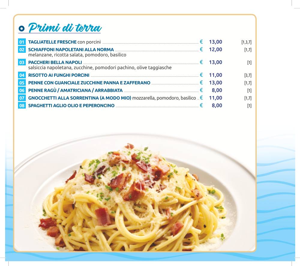 Menu di Ristorante Pizzeria Bella Napoli 