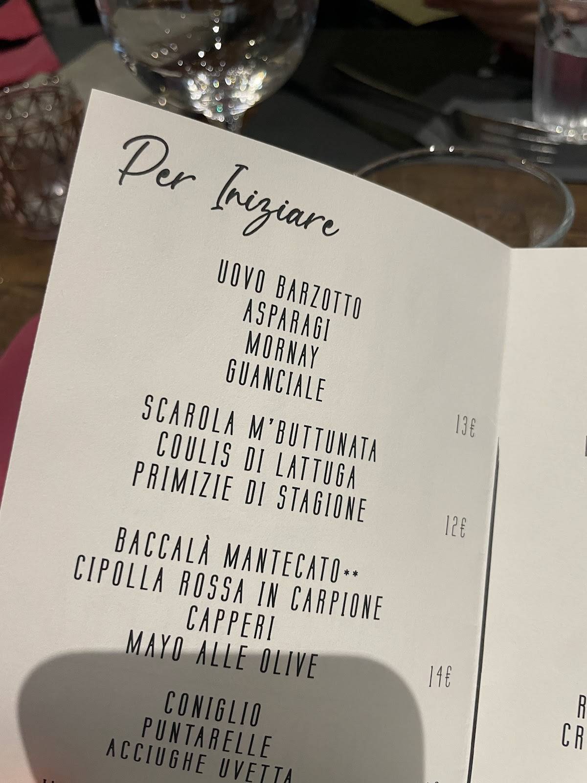 Menu di Ristorante Silos 