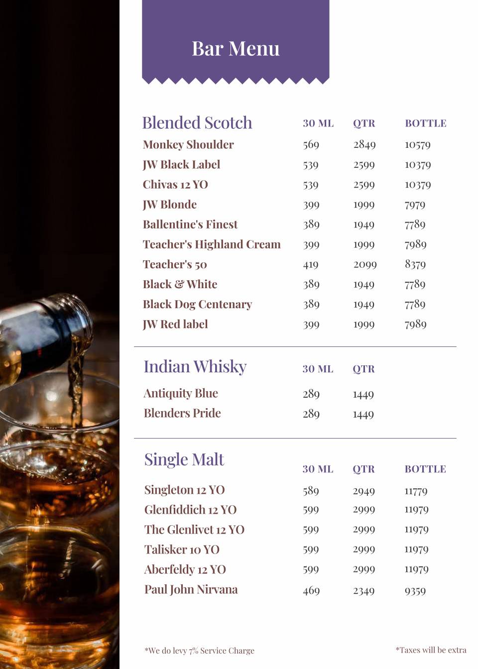 Roots of India - Times Square - Marol - Andheri East - Mumbai menu