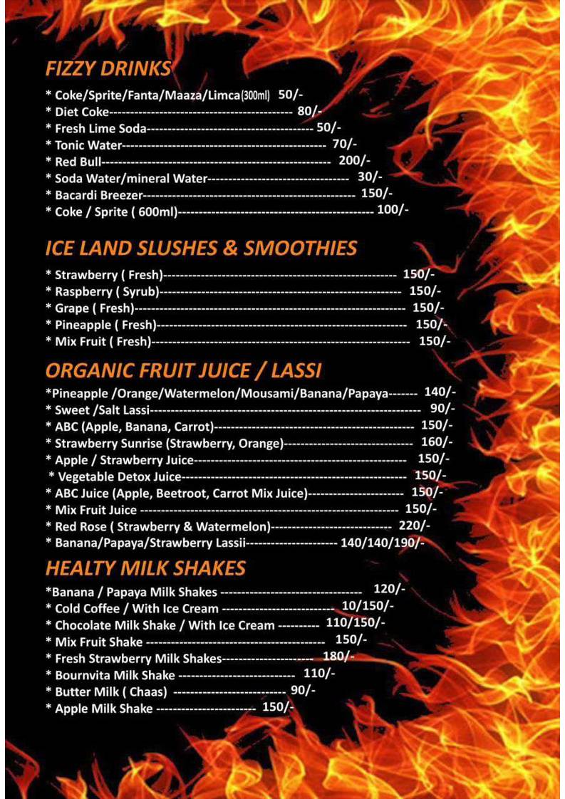 SIGDI BAR AND GRILL menu