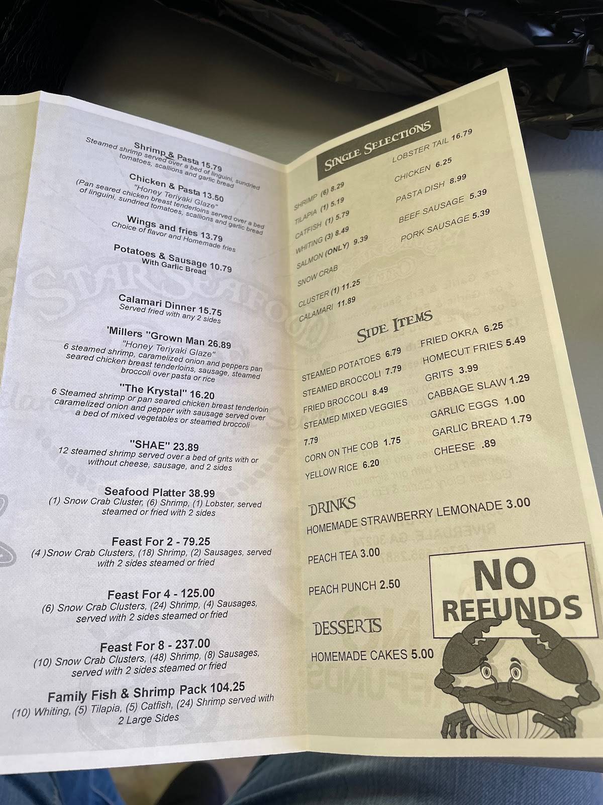 Menu at Seafood Cafe Riverdale, Riverdale, 555 GA138 Suite B