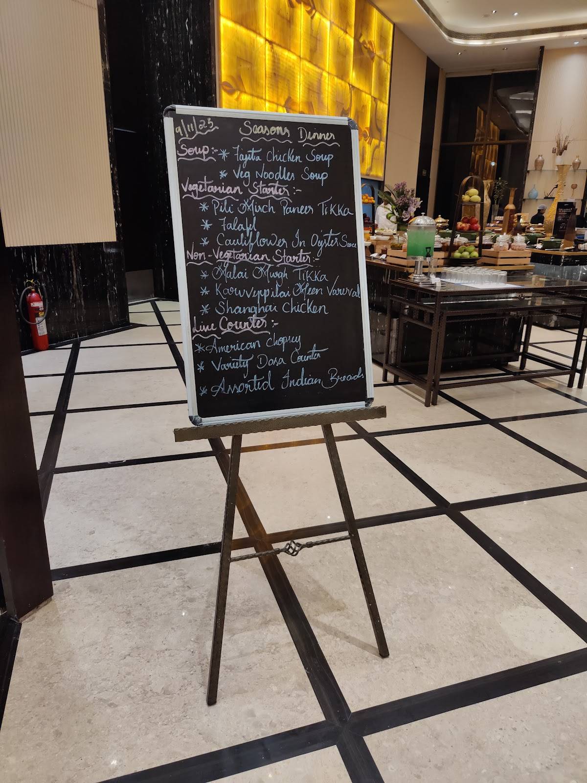 Seasons by Radisson Blu menu