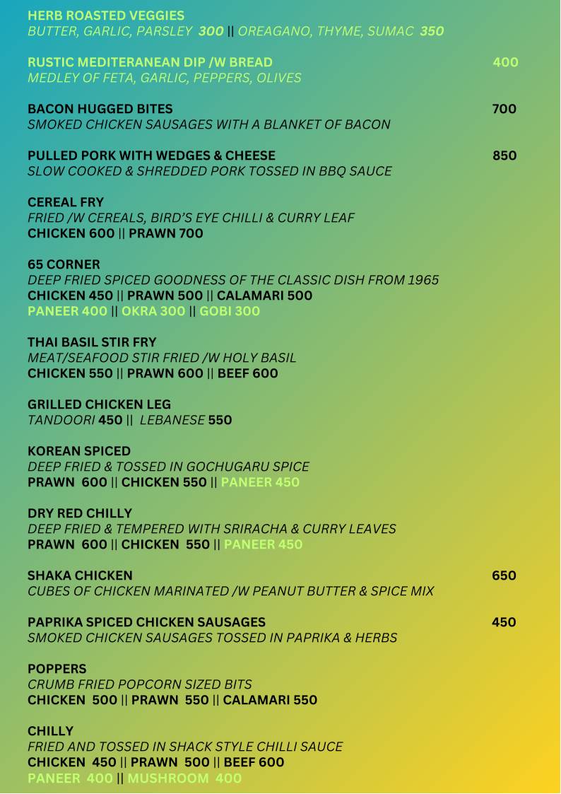 Shaka Shack menu