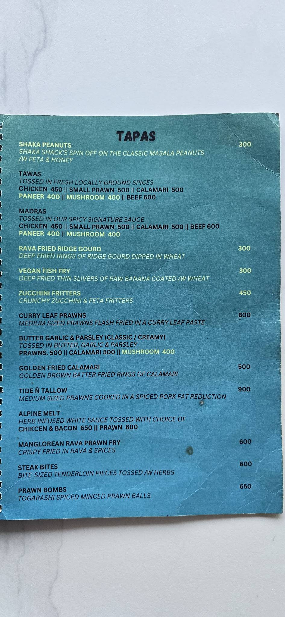 Shaka Shack menu