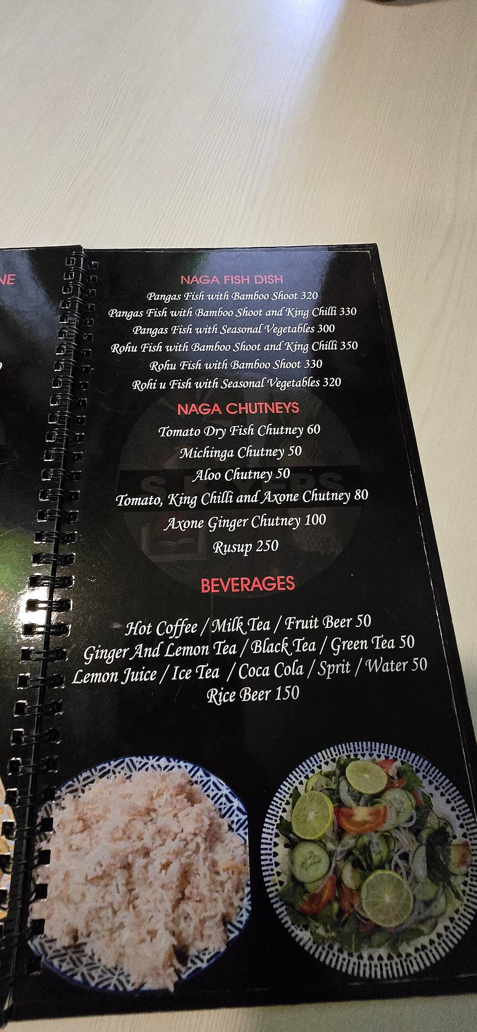 Shilloi Restaurant, Northeast, Naga Cuisine. menu