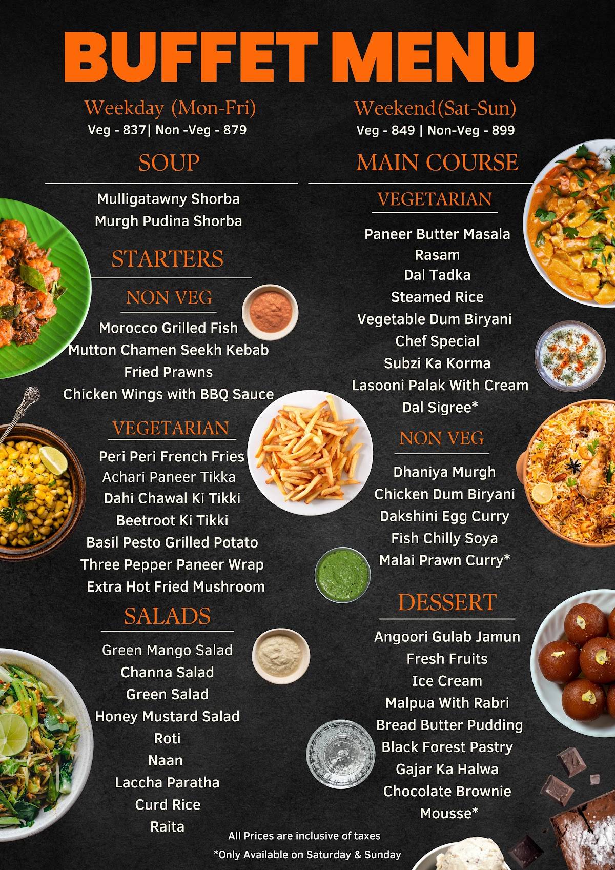 Sigree Annanagar menu