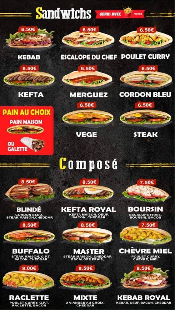 Menu de Snack Time