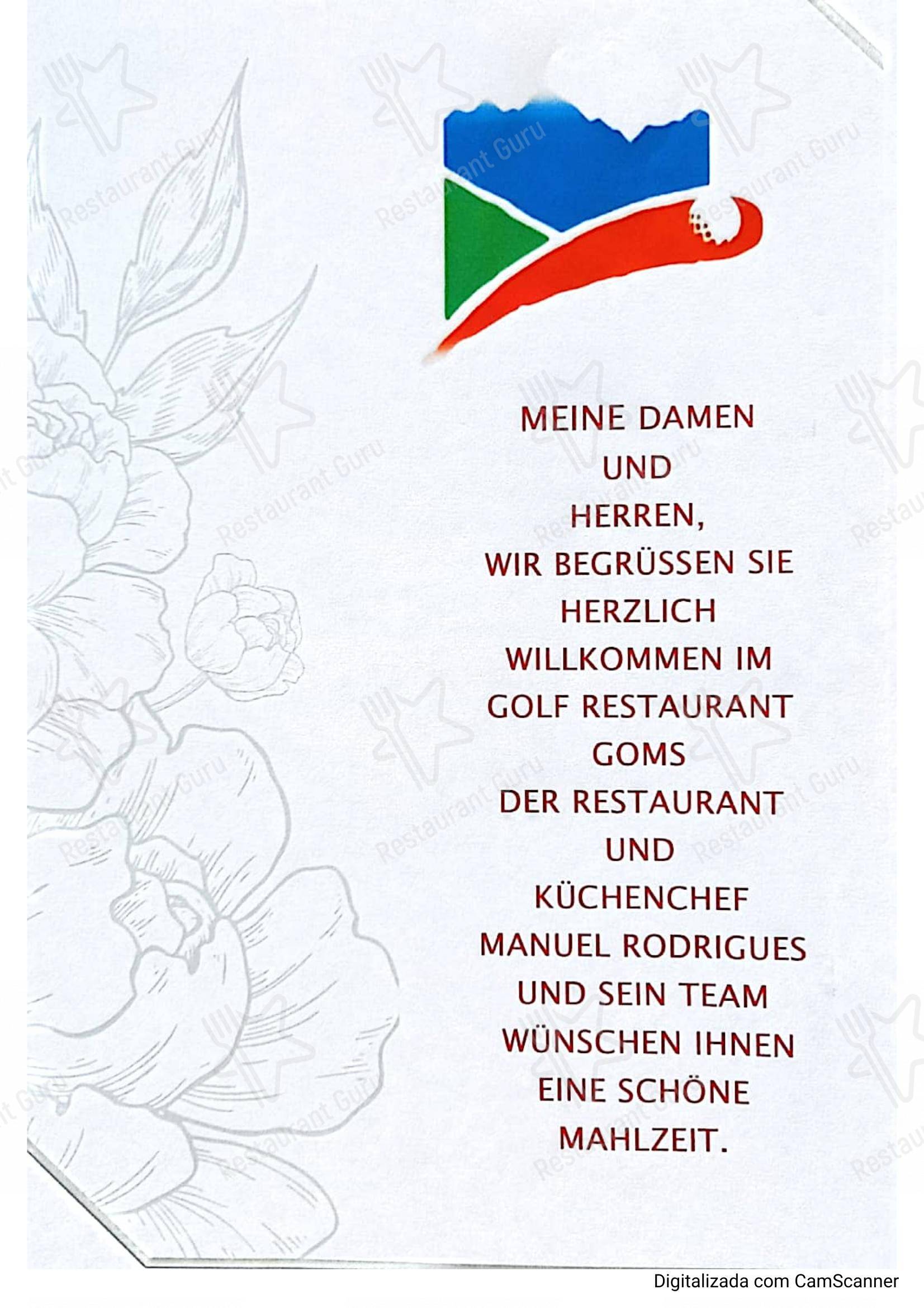 Menu pour Restaurant Source du Rhone restaurant