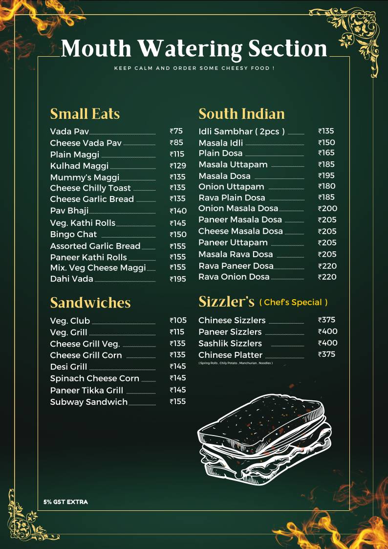 Sportz Cafe and Restaurant - Restourent in alwar kids Zone Sportz Cafe menu