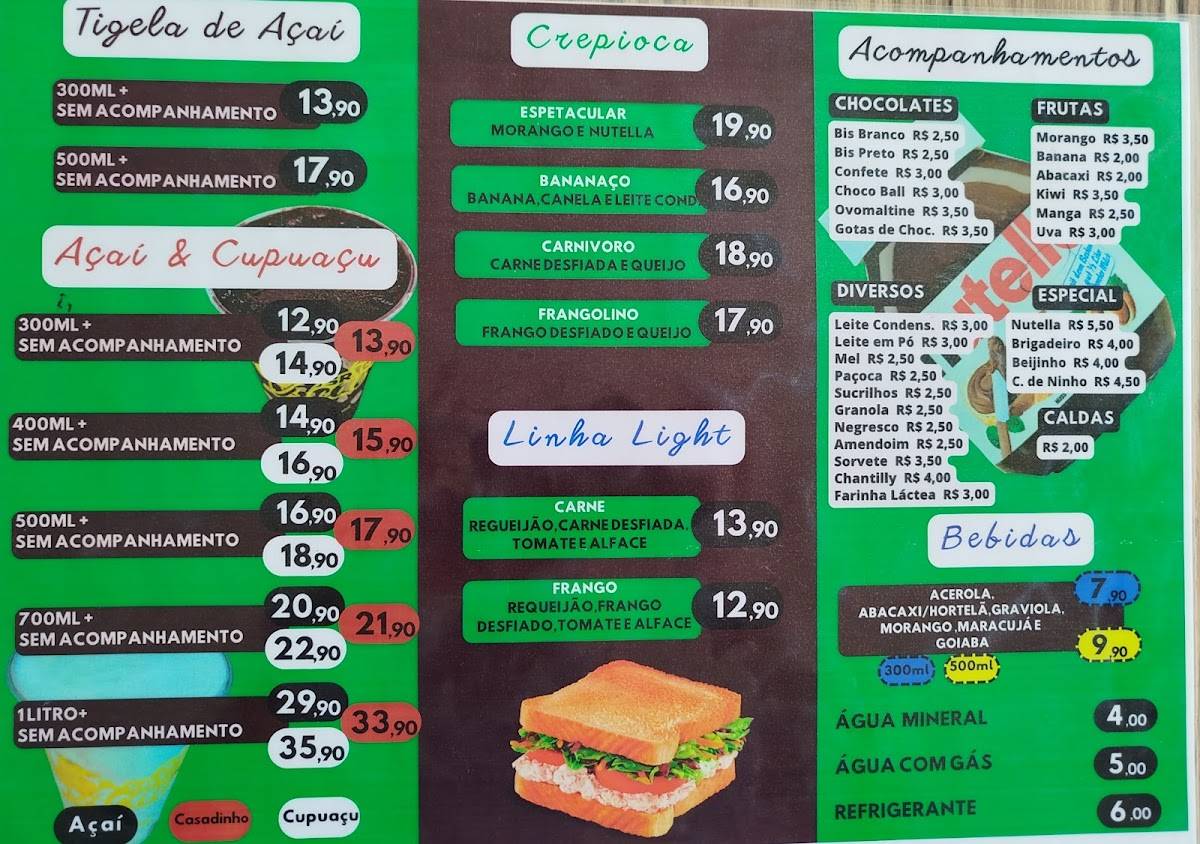 Sr. Açaí - Açaí em Taguatinga cardápio