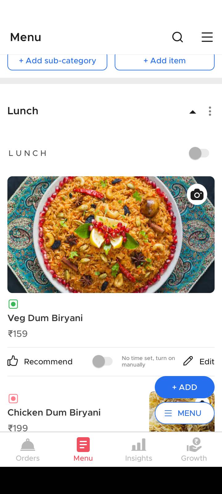 TASTE OF ODISHA menu