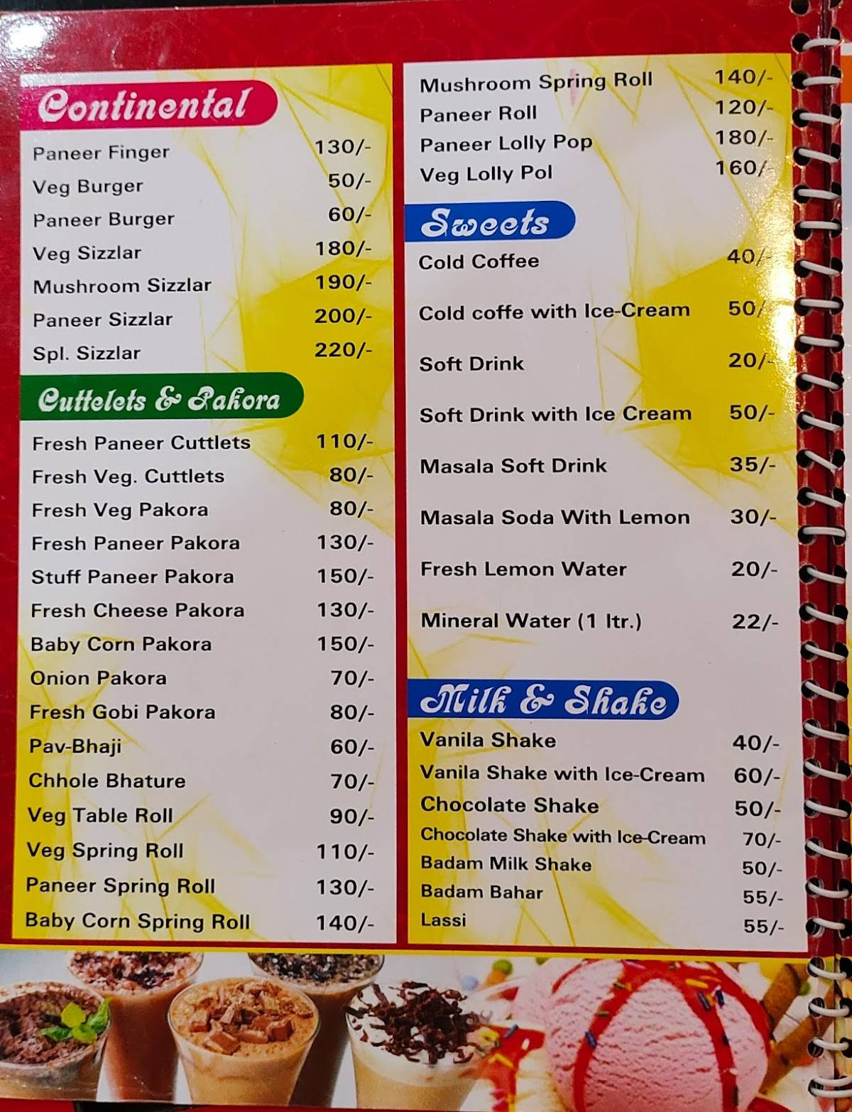 Tej Food Restaurant menu