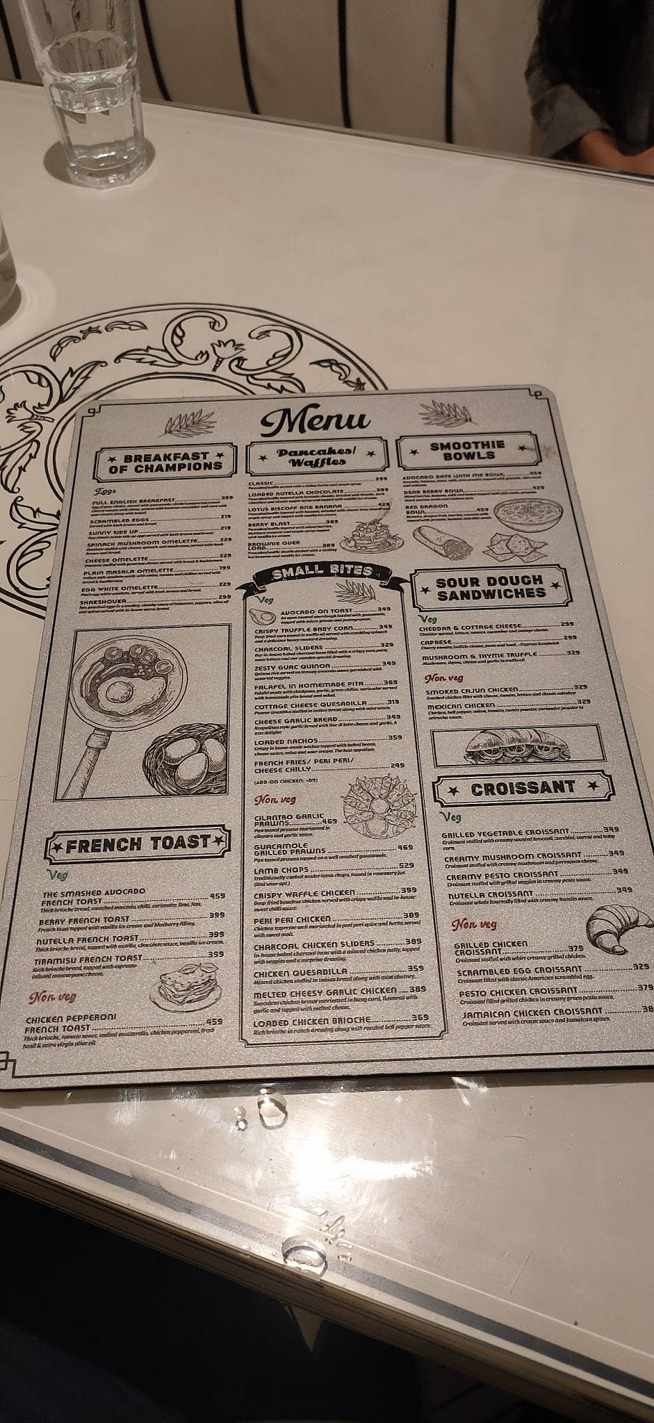 The Camden Lane menu