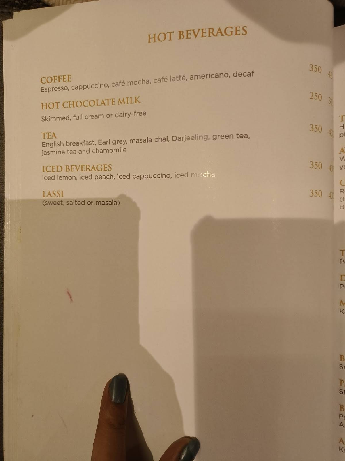 The Market menu