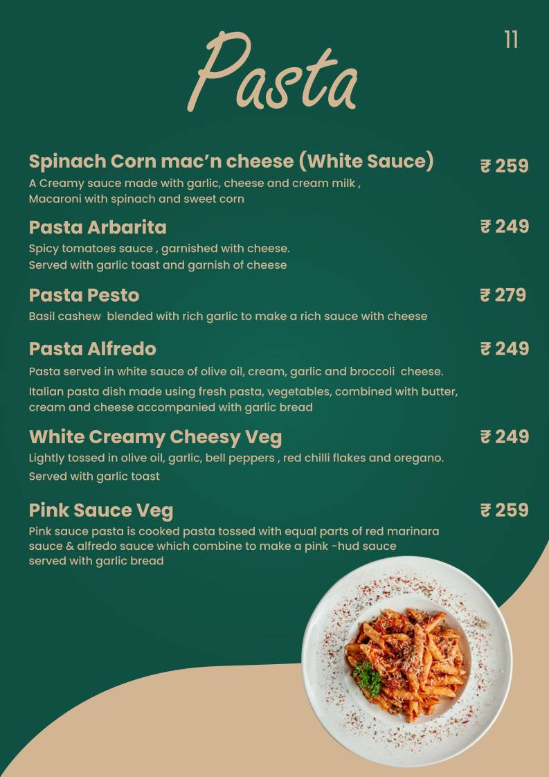 TimeSquare Cafe menu