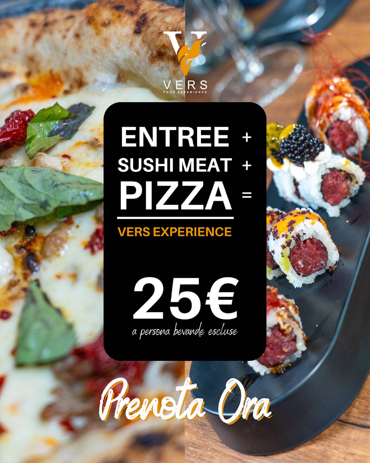 Menu di Vers Food Experience - il 1° Sushi di Carne in Campania 