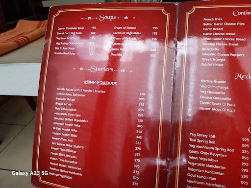 Vishranti Bhavan menu